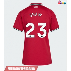 Lacne Ženy Futbalové dres Manchester United Luke Shaw #23 2026-27 Krátky Rukáv - Domáci
